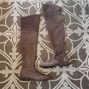 Suede Knee High Boots